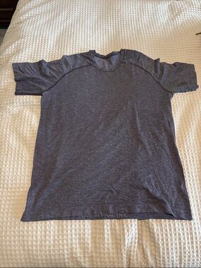 lululemon athletica Men's Short-Sleeve Heathered Navy Performance Tee